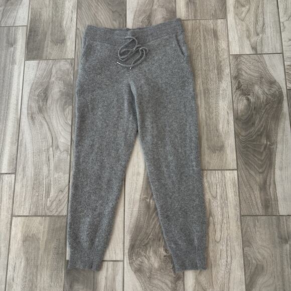 Quince Mongolian Cashmere Sweatpants Joggers Size Small Gray Soft Knit - Picture 1 of 9